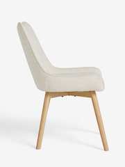Set of 2 Tweedy Weave Light Grey Birkley Dining Chairs - Image 6 of 9