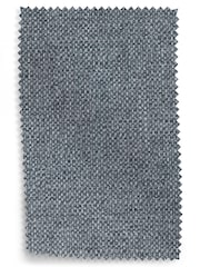 Set of 2 Chunky Weave Mid Blue Wolton Light Wood Leg Collection Luxe Button Dining Chairs - Image 10 of 10