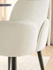 Natural Clara Black Leg Dining Chairs - Image 2 of 8
