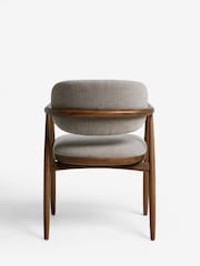 Mid Natural Brennan Single Brushed Weave Mink Dining Chair - Image 7 of 8