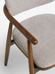 Mid Natural Brennan Single Brushed Weave Mink Dining Chair - Image 8 of 8