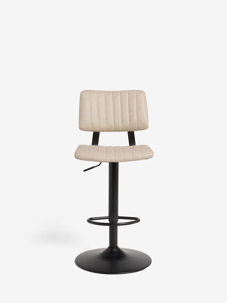 Arona Faux Leather Natural Aiden Bar Stool - Image 2 of 8