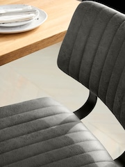 Monza Faux Leather Dark Grey Aiden Bar Stool - Image 2 of 8