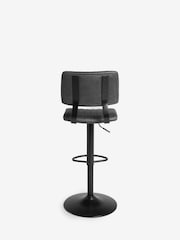 Monza Faux Leather Dark Grey Aiden Bar Stool - Image 5 of 8