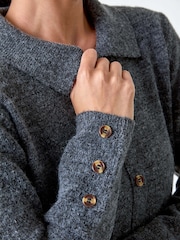 Roman Grey Collar Detail Knit Shift Dress - Image 5 of 5