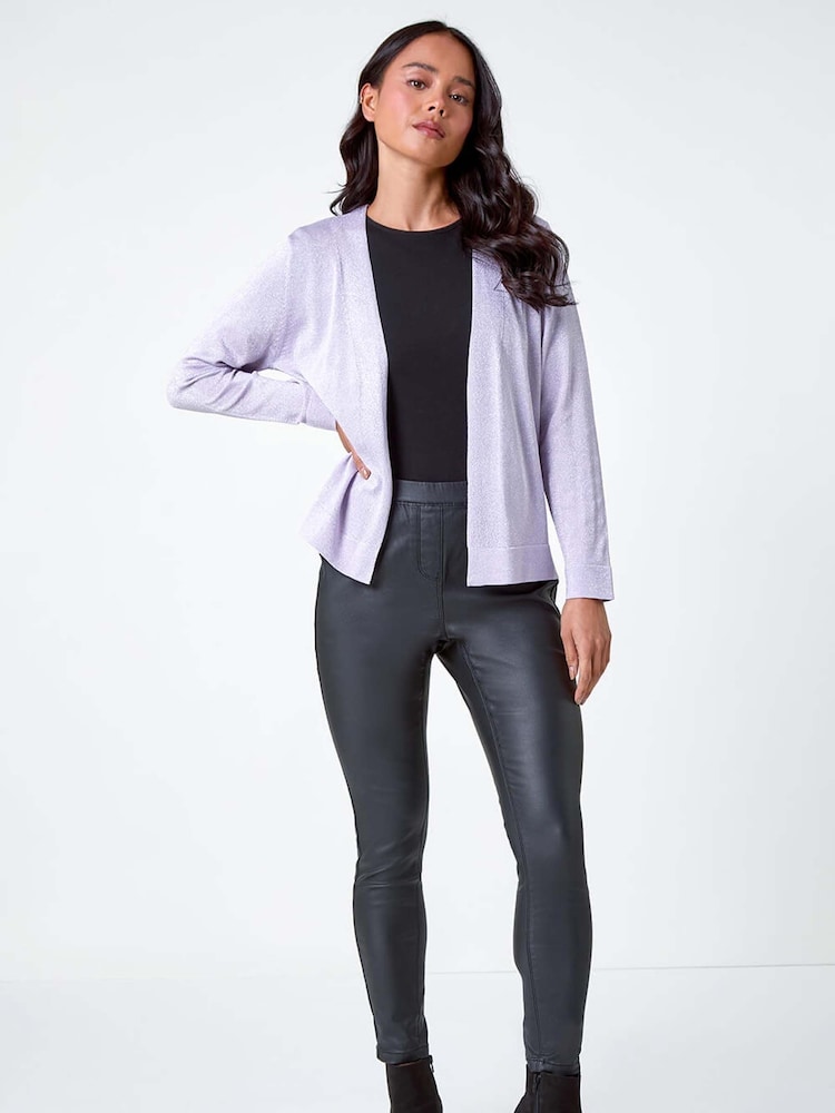 Roman Purple Sparkle Knit Cardigan - Image 2 of 4