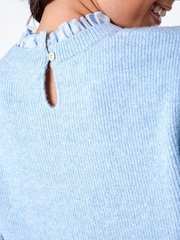 Roman Blue Floral Print 2 in 1 Knit Jumper - Image 5 of 5