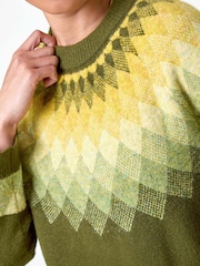 Roman Green Petite Diamond Print Jumper - Image 5 of 5
