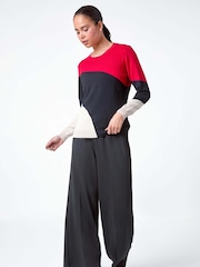 Roman Red Colour Block Fine Knit Jumper - Image 2 of 5
