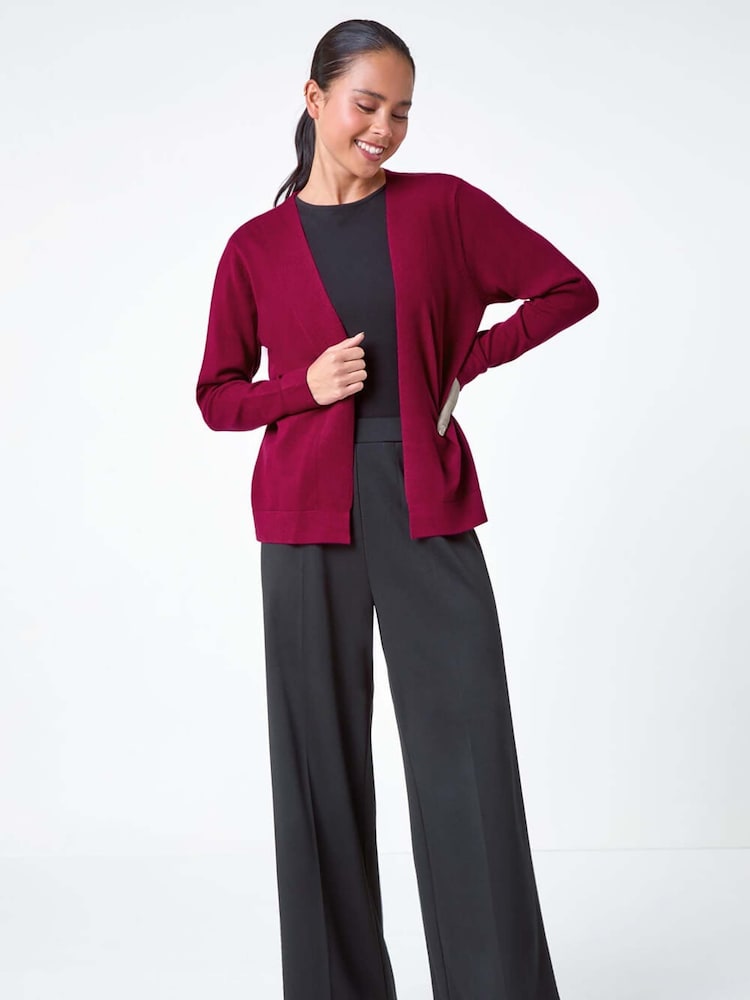 Roman Pink Petite Plain Stretch Cardigan - Image 2 of 5