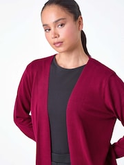 Roman Pink Petite Plain Stretch Cardigan - Image 4 of 5