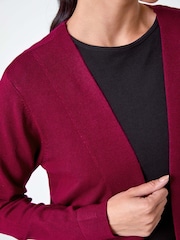 Roman Pink Petite Plain Stretch Cardigan - Image 5 of 5