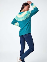 Roman Blue Petite Stretch Knit Jumper - Image 3 of 5