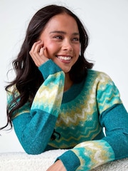 Roman Blue Petite Stretch Knit Jumper - Image 4 of 5