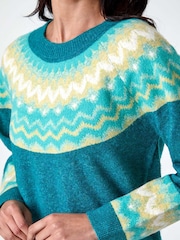 Roman Blue Petite Stretch Knit Jumper - Image 5 of 5