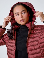 Roman Red Petite Quilted Longline Puffer Coat - Image 5 of 6