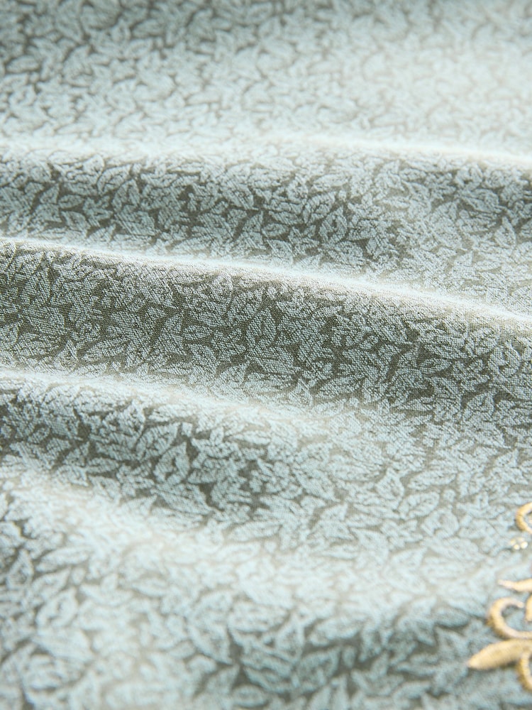 Grün - Länger geschnittenes Kurta-Hemd - Image 9 of 9