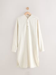 Ecru Longer Length Kurta Shirt - Image 5 of 7