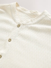 Ecru Longer Length Kurta Shirt - Image 6 of 7