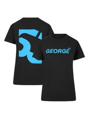 Fanatics Womens Blue 100% Cotton F1 Mercedes AMG Petronas George Russell 63 T-Shirt - Image 1 of 3