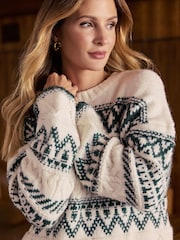 Friends Like These Green Fairisle Jumper - Image 2 of 4