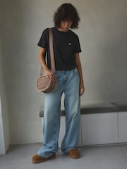 self. Black Crop 100% Cotton T-Shirt - Image 2 of 9