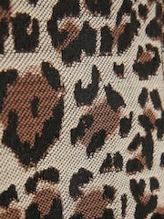 River Island Brown Girls Leopard Print Pleated 100% Cotton Skirt - Image 3 of 4