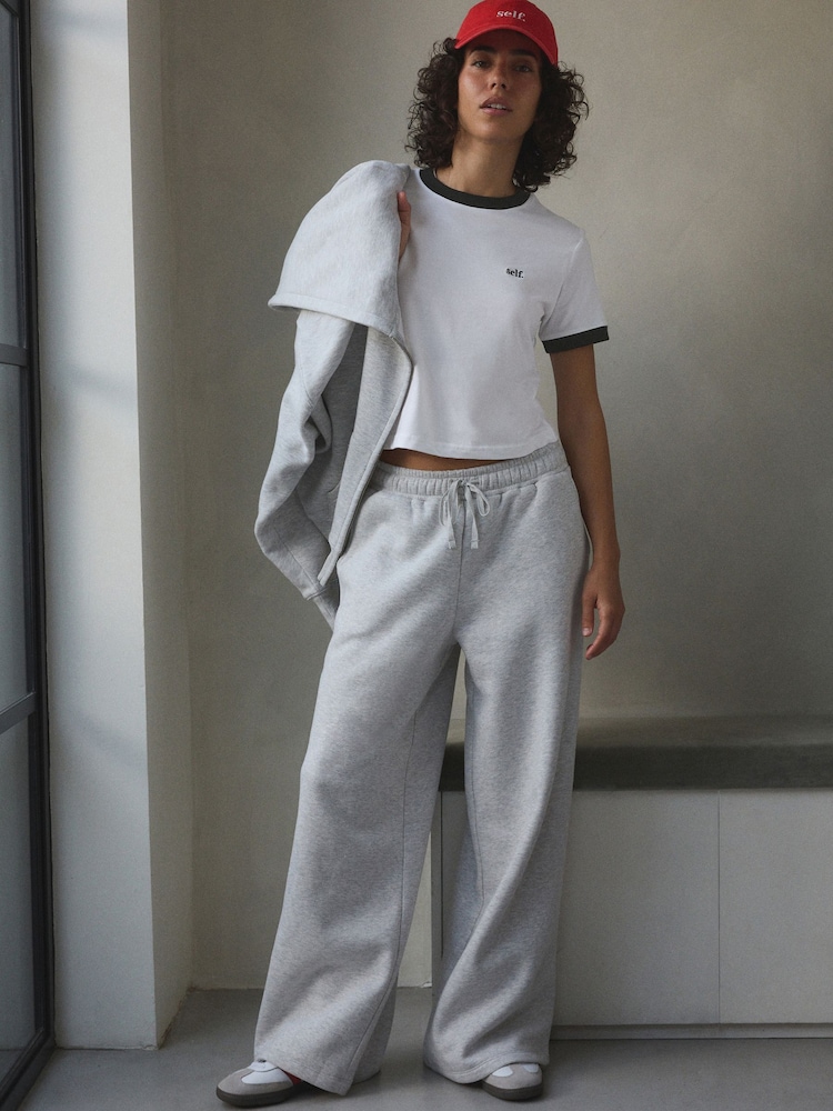 self. White Crop 100% Cotton T-Shirt - Image 2 of 10