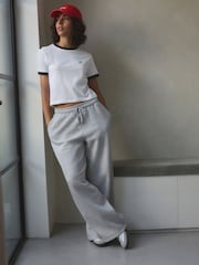 self. White Crop 100% Cotton T-Shirt - Image 3 of 10