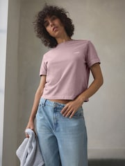 self. Pink Crop 100% Cotton T-Shirt - Image 2 of 9