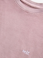 self. Pink Crop 100% Cotton T-Shirt - Image 8 of 9