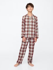Gap Red Long Sleeve Flannel Pyjama Set (4-13yrs) - Image 4 of 8