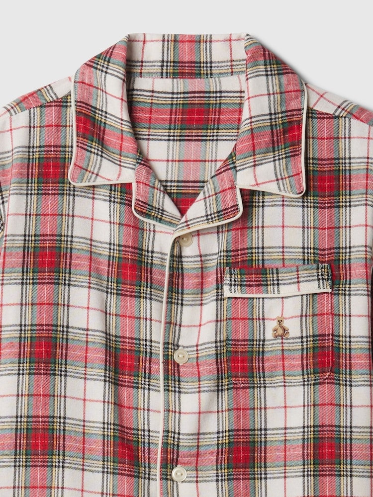Gap Red Long Sleeve Flannel Pyjama Set (4-13yrs) - Image 8 of 8
