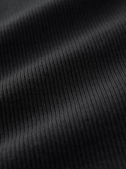 Black Ribbed Jersey Long Sleeve Shirt - Image 7 of 7