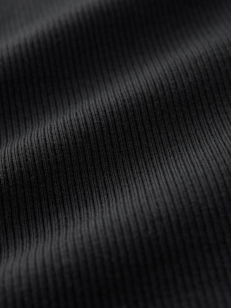 Black Ribbed Jersey Long Sleeve Shirt - Image 7 of 7