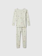 Gap Green Snow Scene Christmas Print Pyjamas (6mths-5yrs) - Image 2 of 3