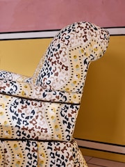 Cath Kidston Leopard Wiggle Ochre and Natural Lilly Accent Chair - Image 2 of 9
