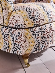 Cath Kidston Leopard Wiggle Ochre and Natural Lilly Accent Chair - Image 3 of 9