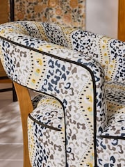 Cath Kidston Leopard Wiggle Ochre and Natural Remi Accent Chair - Image 2 of 9