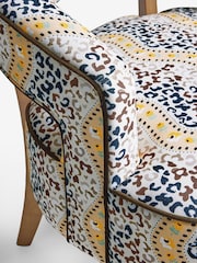 Cath Kidston Leopard Wiggle Ochre and Natural Remi Accent Chair - Image 3 of 9