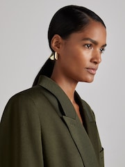 Reiss Green Simone Atelier Double-Breasted Crepe Suit Jacket - Image 4 of 7