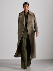 Reiss Green Simone Atelier Double-Breasted Crepe Suit Jacket - Image 6 of 7