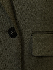 Reiss Green Simone Atelier Double-Breasted Crepe Suit Jacket - Image 7 of 7