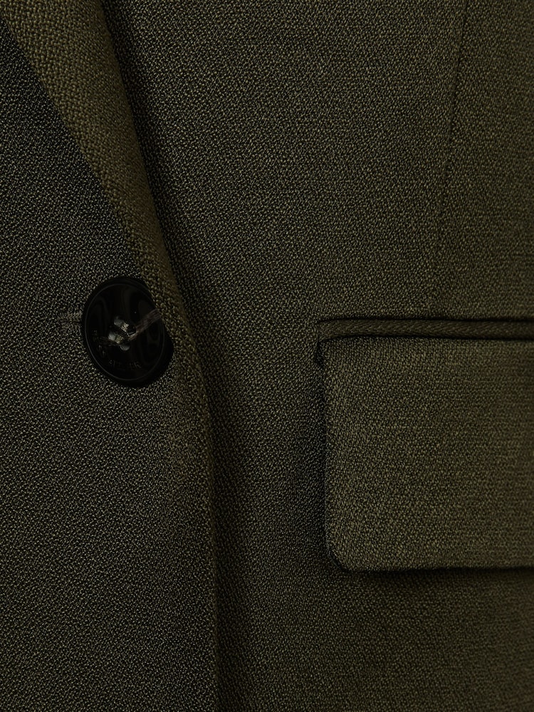 Reiss Green Simone Atelier Double-Breasted Crepe Suit Jacket - Image 7 of 7