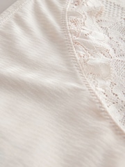 Vert/Ecru - Culotte haute en microfibre et dentelle en jacquard - Image 10 of 10