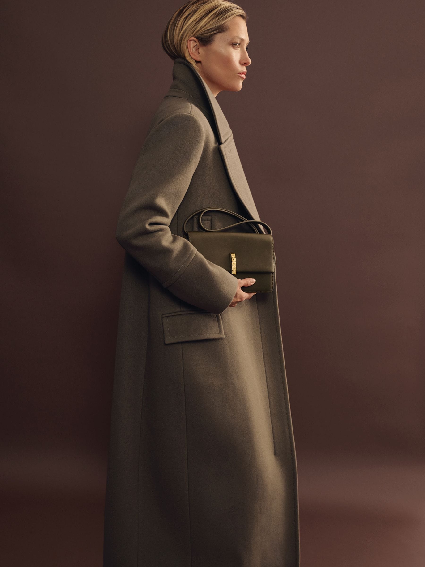 Reiss khaki coat top