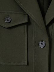 Reiss Dark Green Ray Belted Utility Jumpsuit - Image 5 of 5