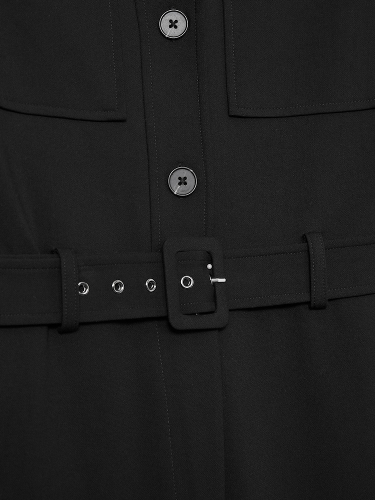 Reiss Black Ray Belted Utility Jumpsuit - Image 6 of 6