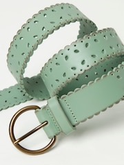 FatFace Green Haze Scalloped Jean Leather Belt - Image 2 of 2