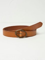 Tan Brown Buckle Interest Leather Belt - Image 1 of 2